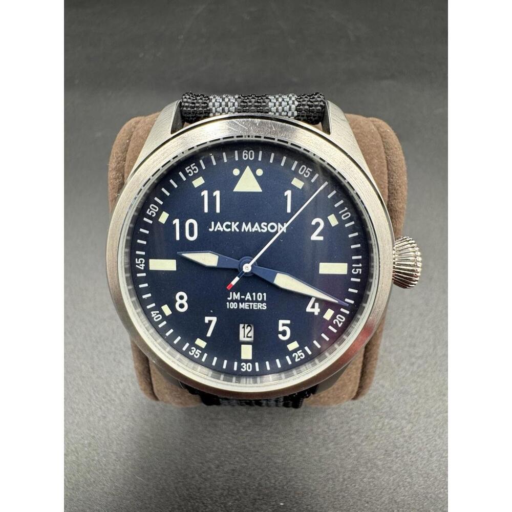 Jack Mason JM-A101-004 Pilot Watch Classical Navy Men's - Very Rare Striped Band